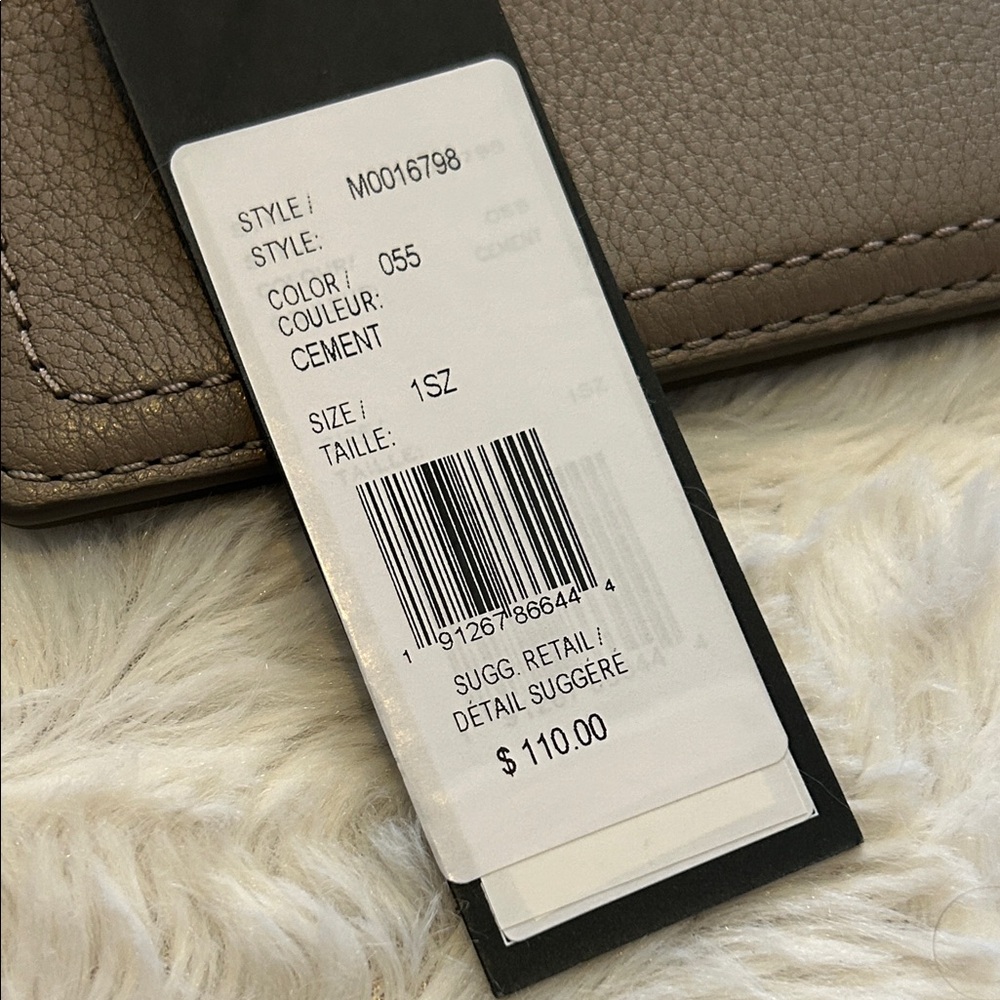 NWT $110 Marc Jacobs Slim Pebble Leather Card - Cement - Picture 9 of 9
